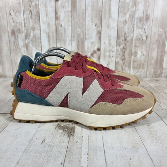 New Balance Other - New Balance 327 Cordura Burgundy Workwear Teal Mens Sneakers MS327WT1 Size 8.5